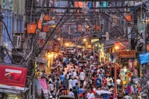 A Busy Street, Chandni Chowk, Delhi