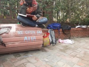 AISA Conducts 'University On Streets' At Art's Faculty Demanding Immediate Reopening Of Colleges