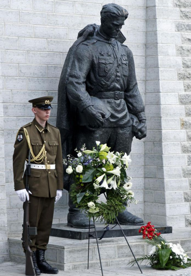 The Bronze Soldier, a Soviet Red Army war memorial in Tallinn.