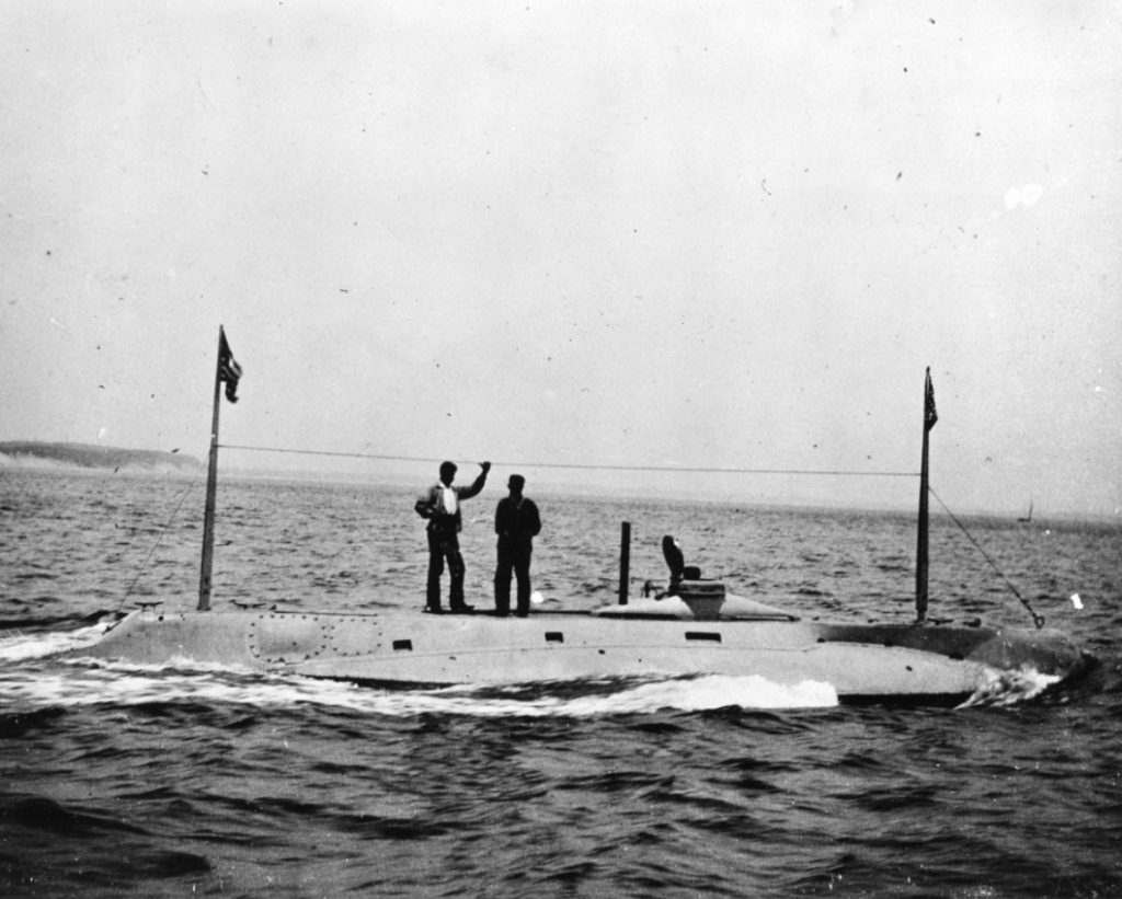 The first modern submarine designed.