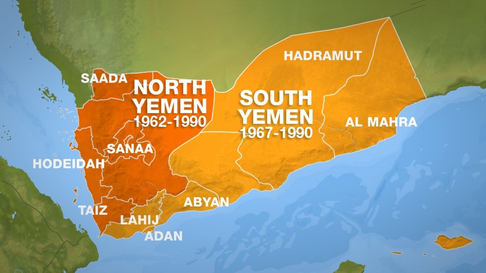 South Yemen secedes from Yemen. 