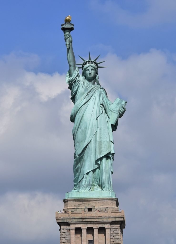 The Statue of Liberty. 